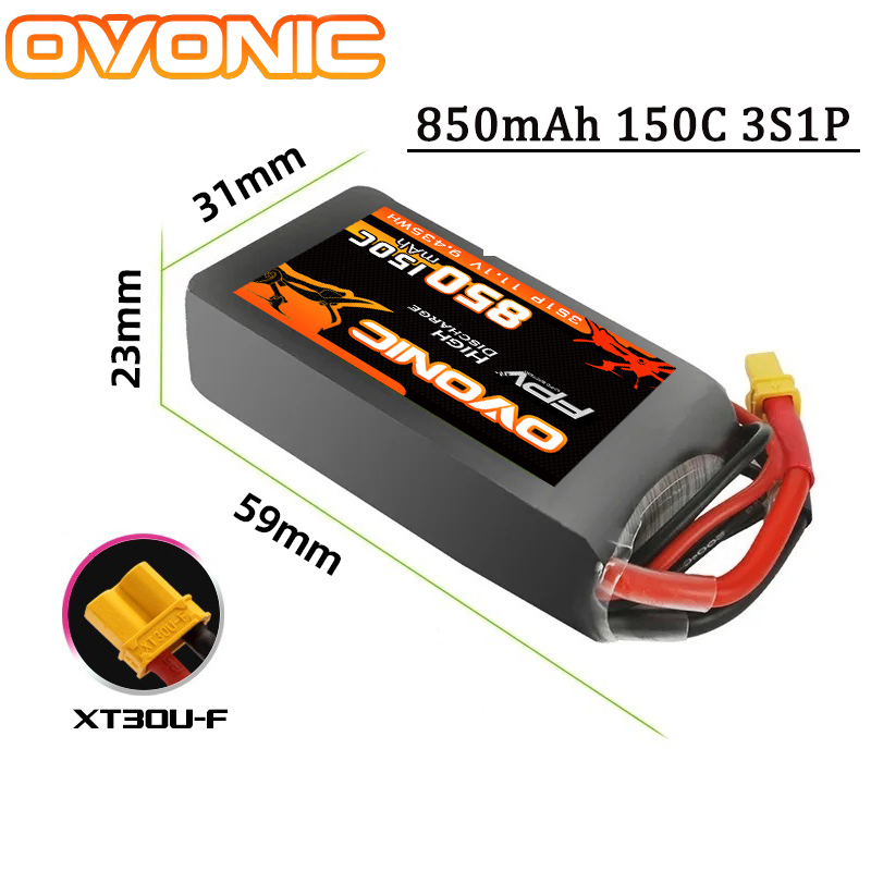 OVONIC 150C 850mAh Lipo Batter - Drone Battery 3S review and price