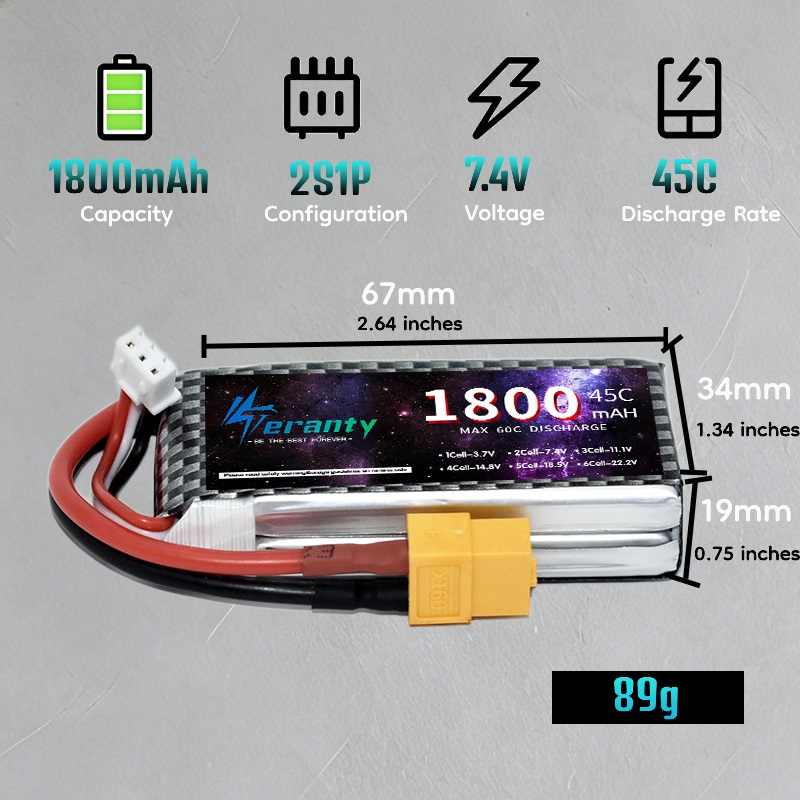 TERANTY 2S 3S 4S 1800mAh Lipo  - Drone Battery Lipo review and price